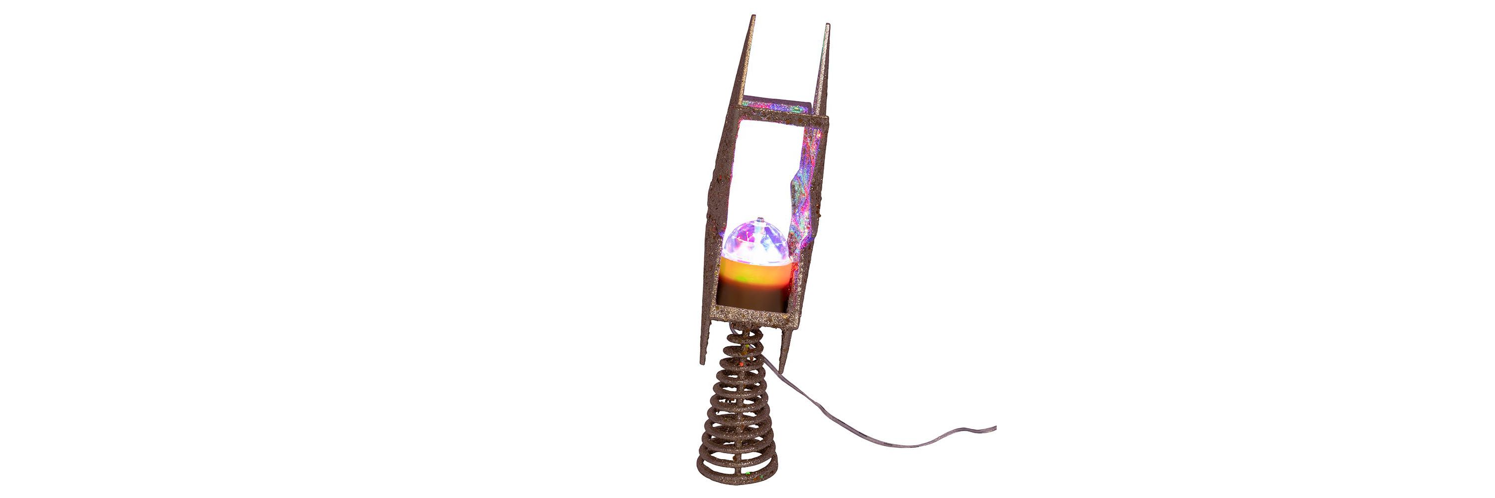 Kurt Adler 13.4 Inch Gold Glitter Polaris Projector Tree Topper