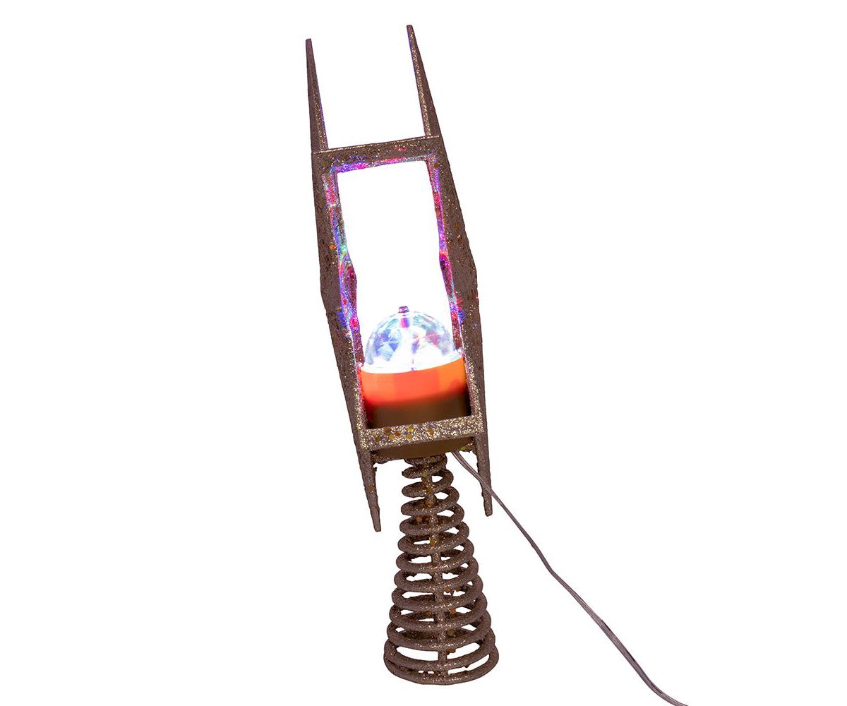 Kurt Adler 13.4 Inch Gold Glitter Polaris Projector Tree Topper