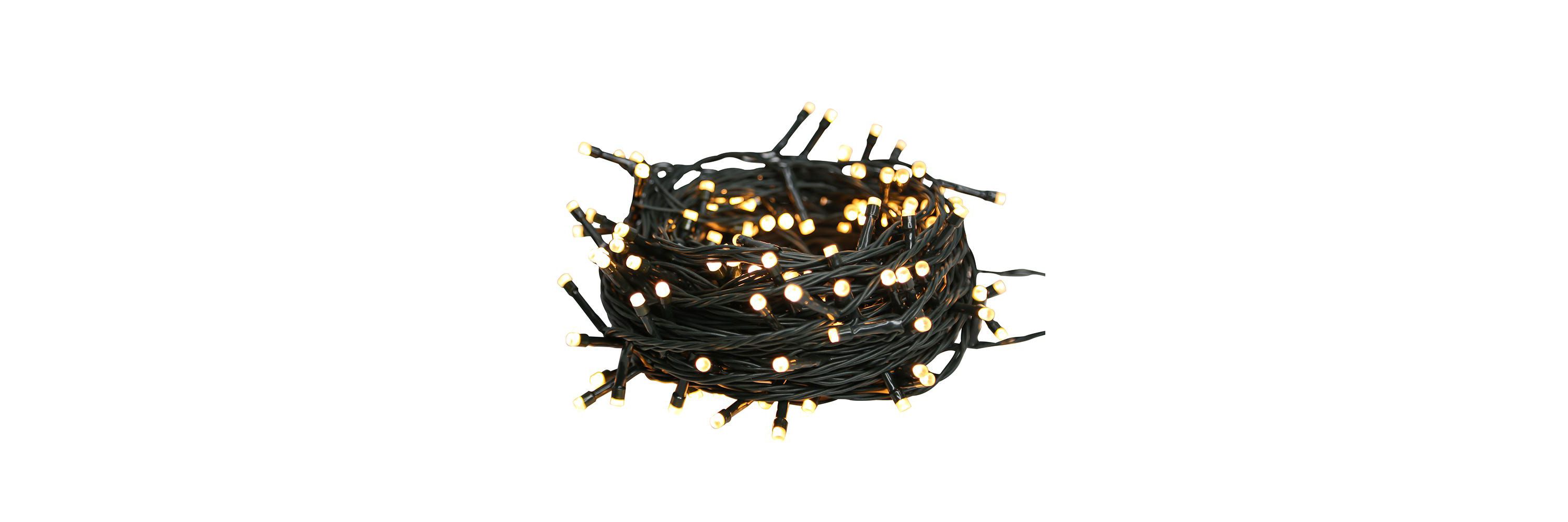 600-Light Pure White/Warm White Temperature Changing LED Cluster Garland