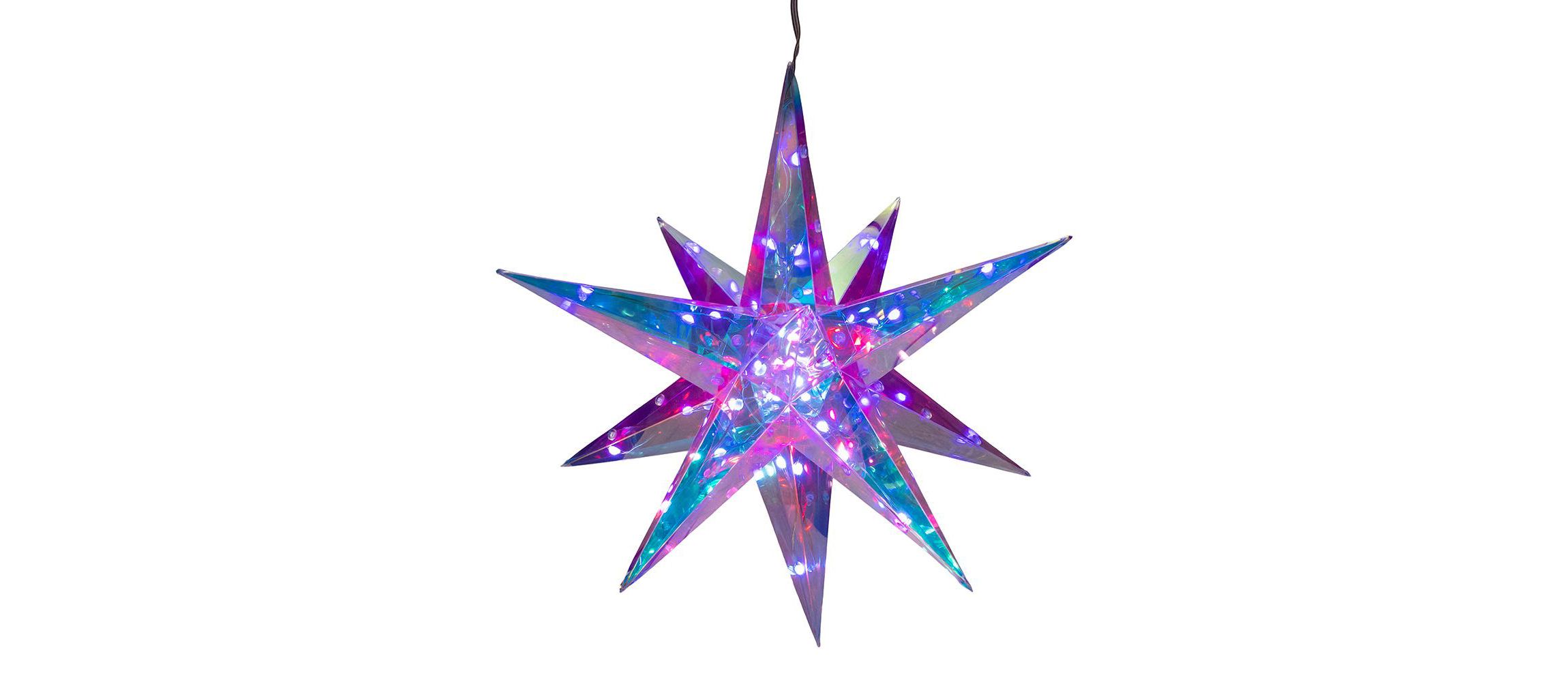 Kurt Adler 13.25-Inch 40-Light RGB Smart LED Holographic Starburst