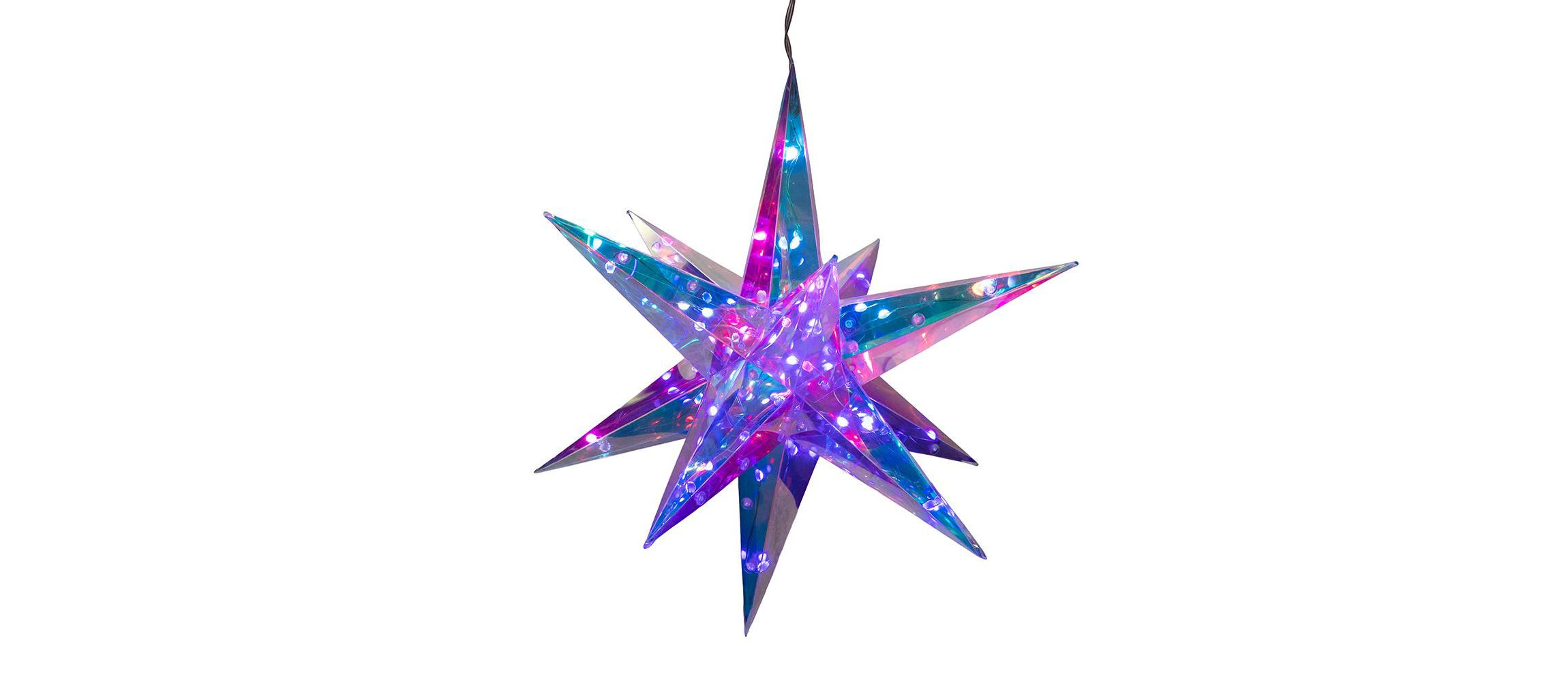 Kurt Adler 13.25-Inch 40-Light RGB Smart LED Holographic Starburst