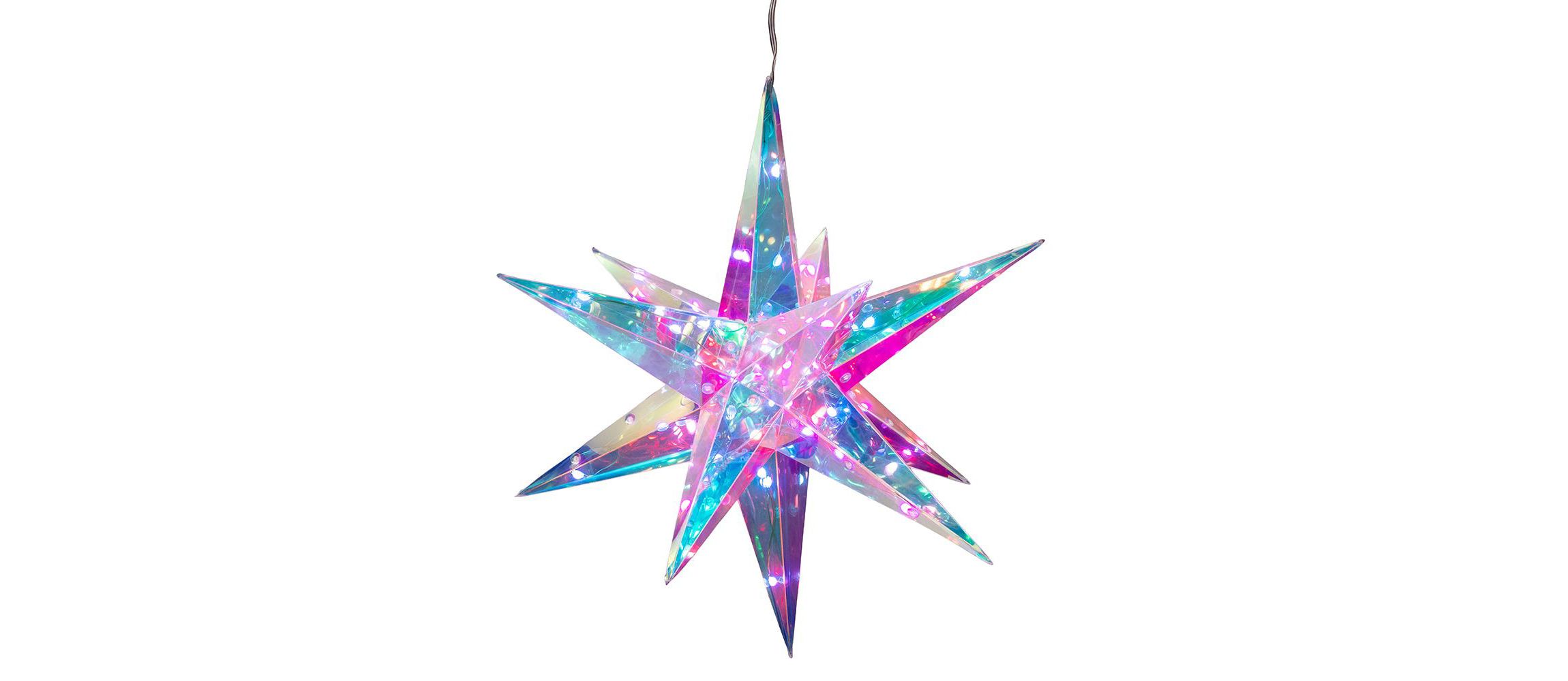 Kurt Adler 13.25-Inch 40-Light RGB Smart LED Holographic Starburst