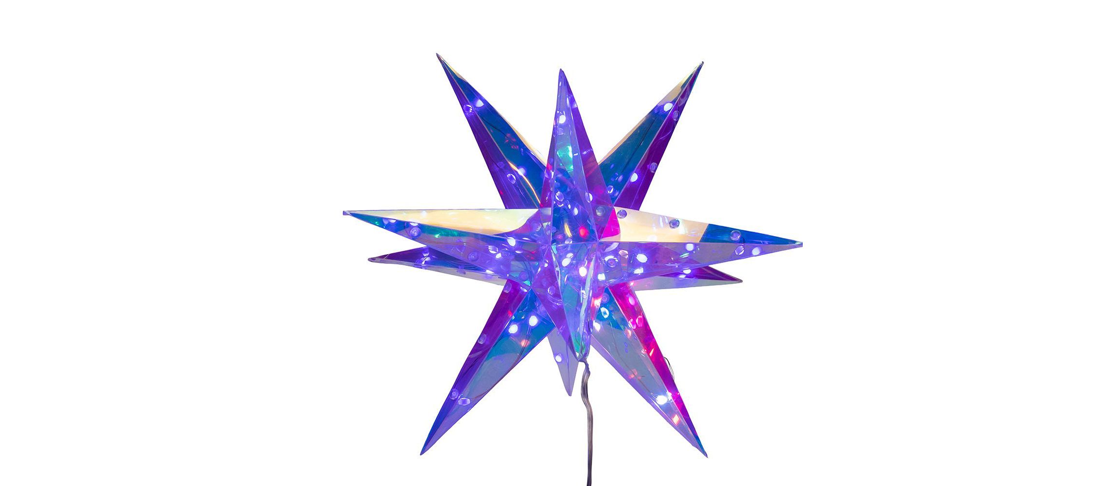 Kurt Adler 13.25-Inch 40-Light RGB Smart LED Holographic Starburst
