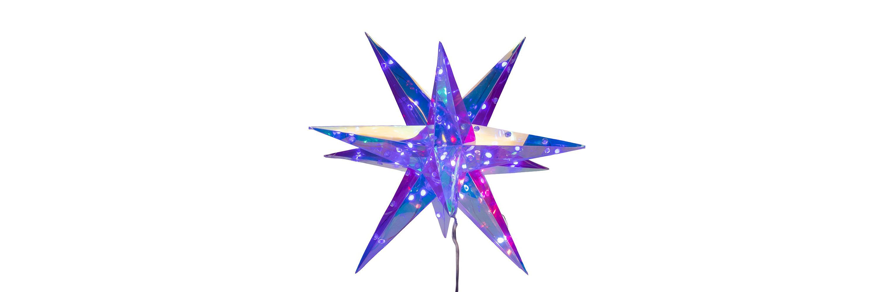 Kurt Adler 13.25-Inch 40-Light RGB Smart LED Holographic Starburst