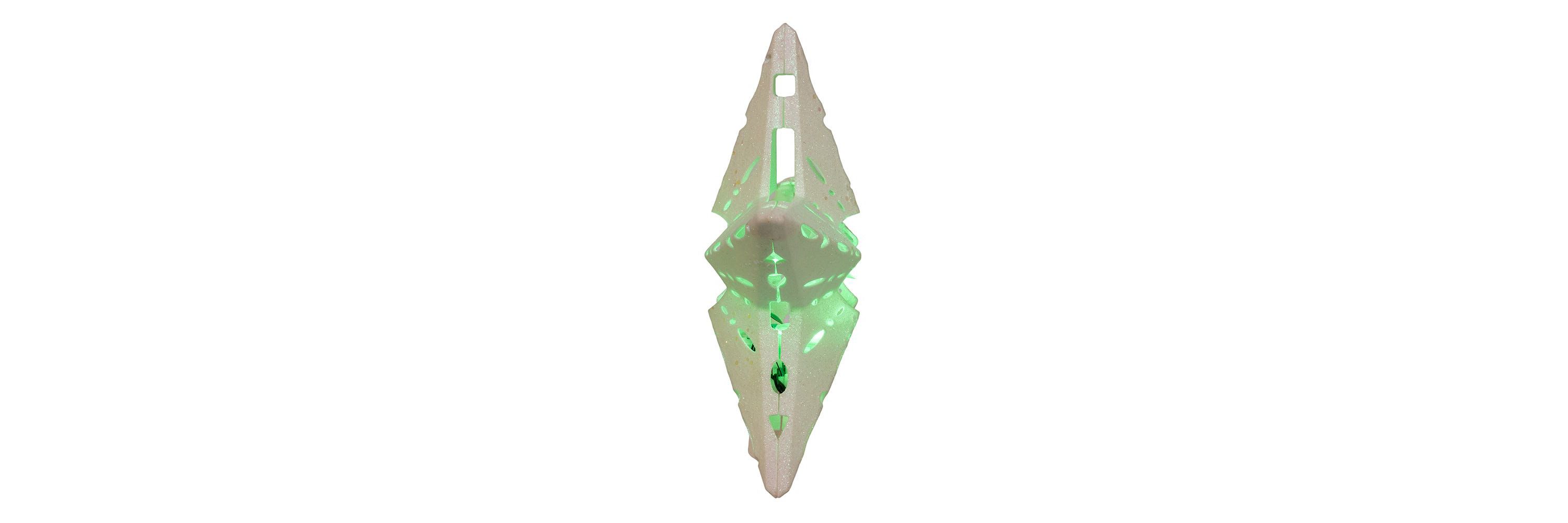 12.2-Inch Pre-lit White Glitter Iridescent Star Tree Topper