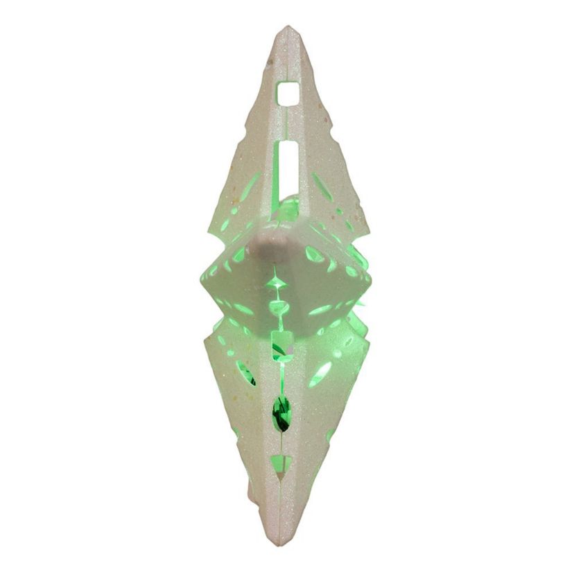 12.2-Inch Pre-lit White Glitter Iridescent Star Tree Topper