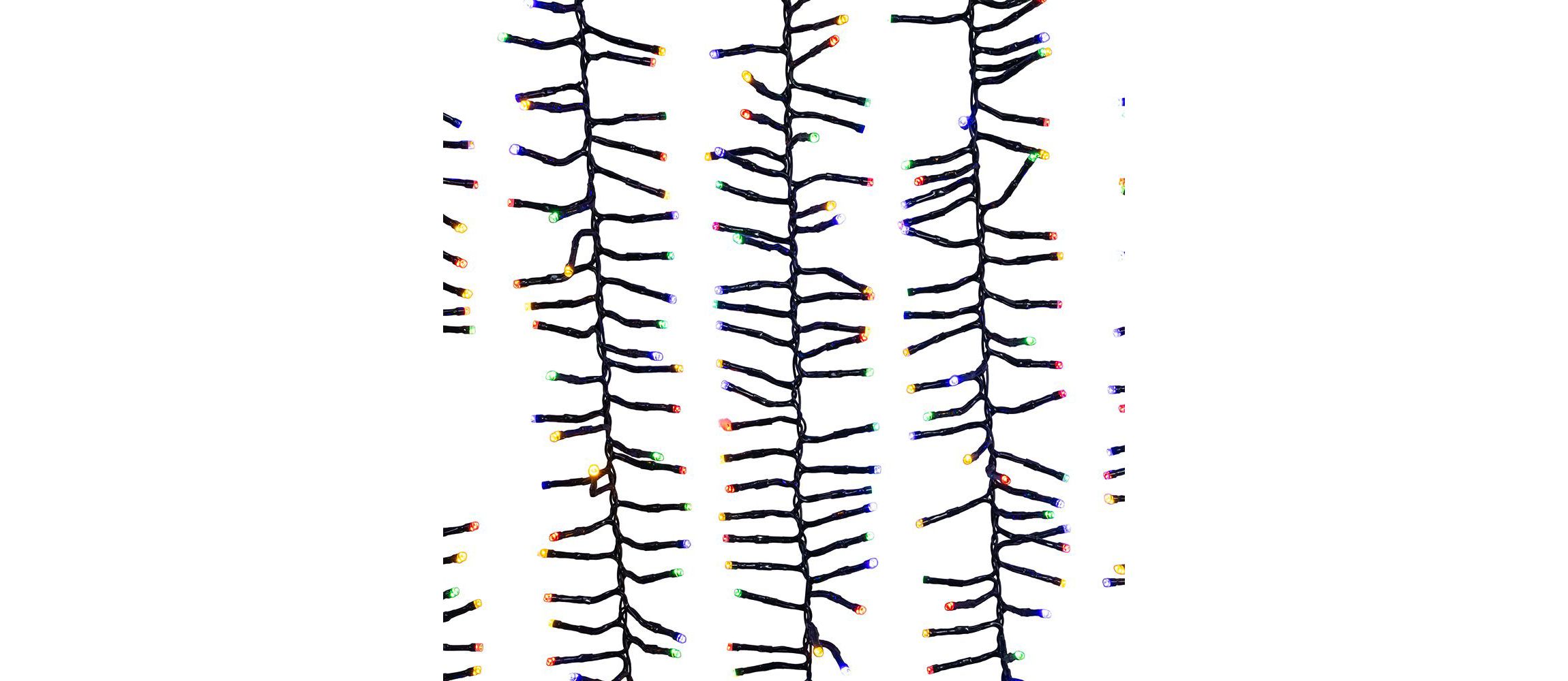16-Foot 480-Light Dual Color 5MM LED Multifunction Cluster Garland with Green Wire