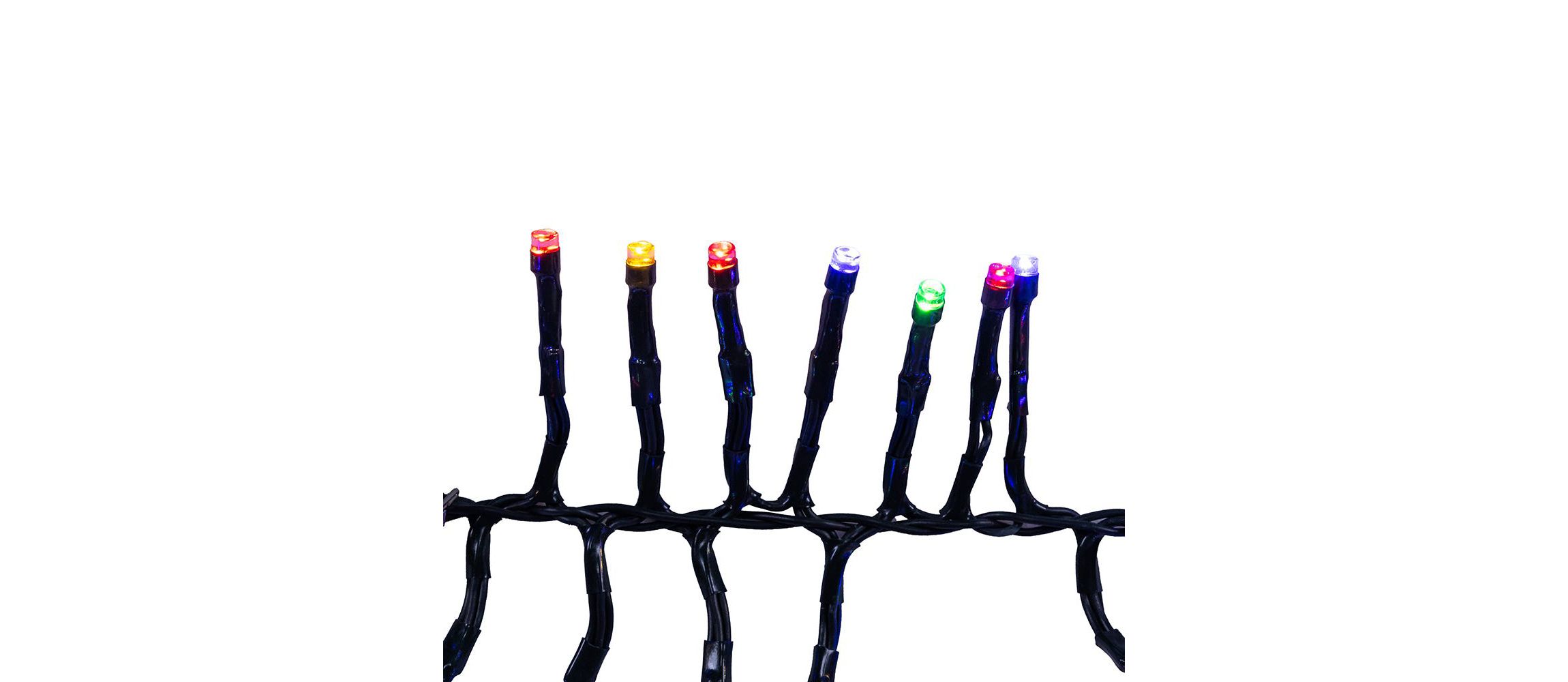 16-Foot 480-Light Dual Color 5MM LED Multifunction Cluster Garland with Green Wire