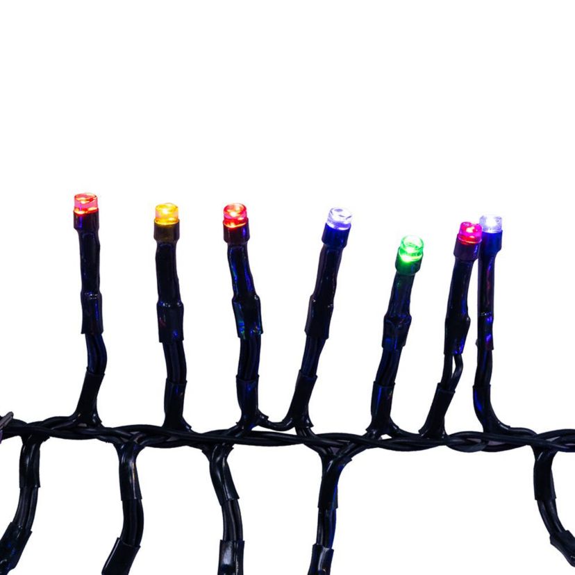 16-Foot 480-Light Dual Color 5MM LED Multifunction Cluster Garland with Green Wire