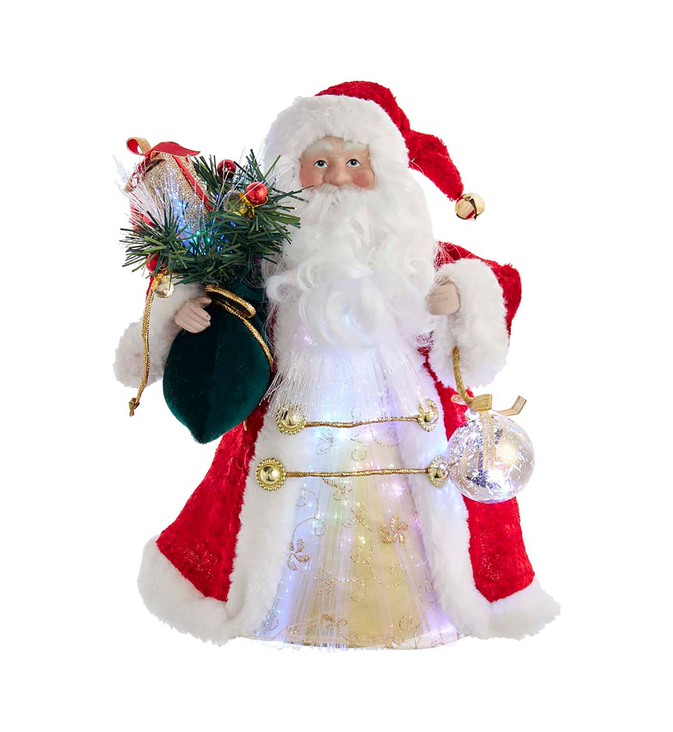 Fiber Optic LED Santa Tree Topper