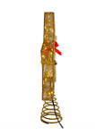 12-Inch 45-Light Gold Star Tree Topper with Bell