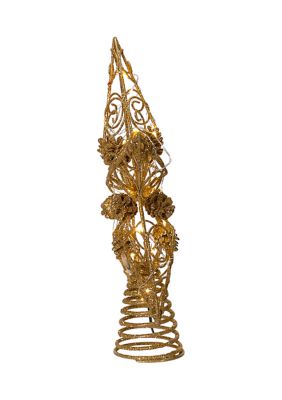 11.75-Inch 30-Light Fairy Light Gold Star Tree Topper