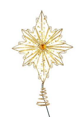 Kurt S. Adler 30 Light Fairy Light Gold Star Tree Topper