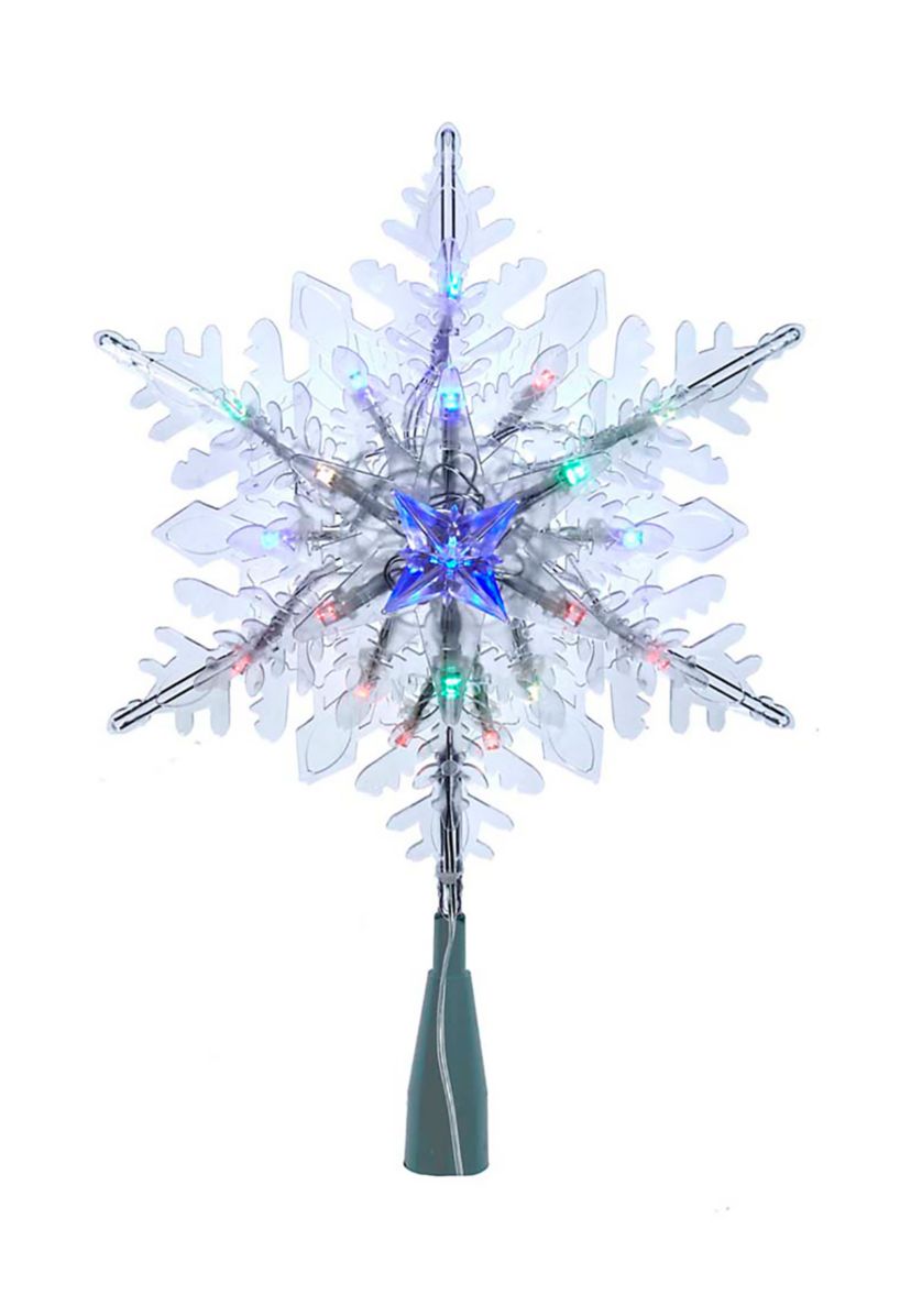 20 Light Clear Snowflake Tree Topper 