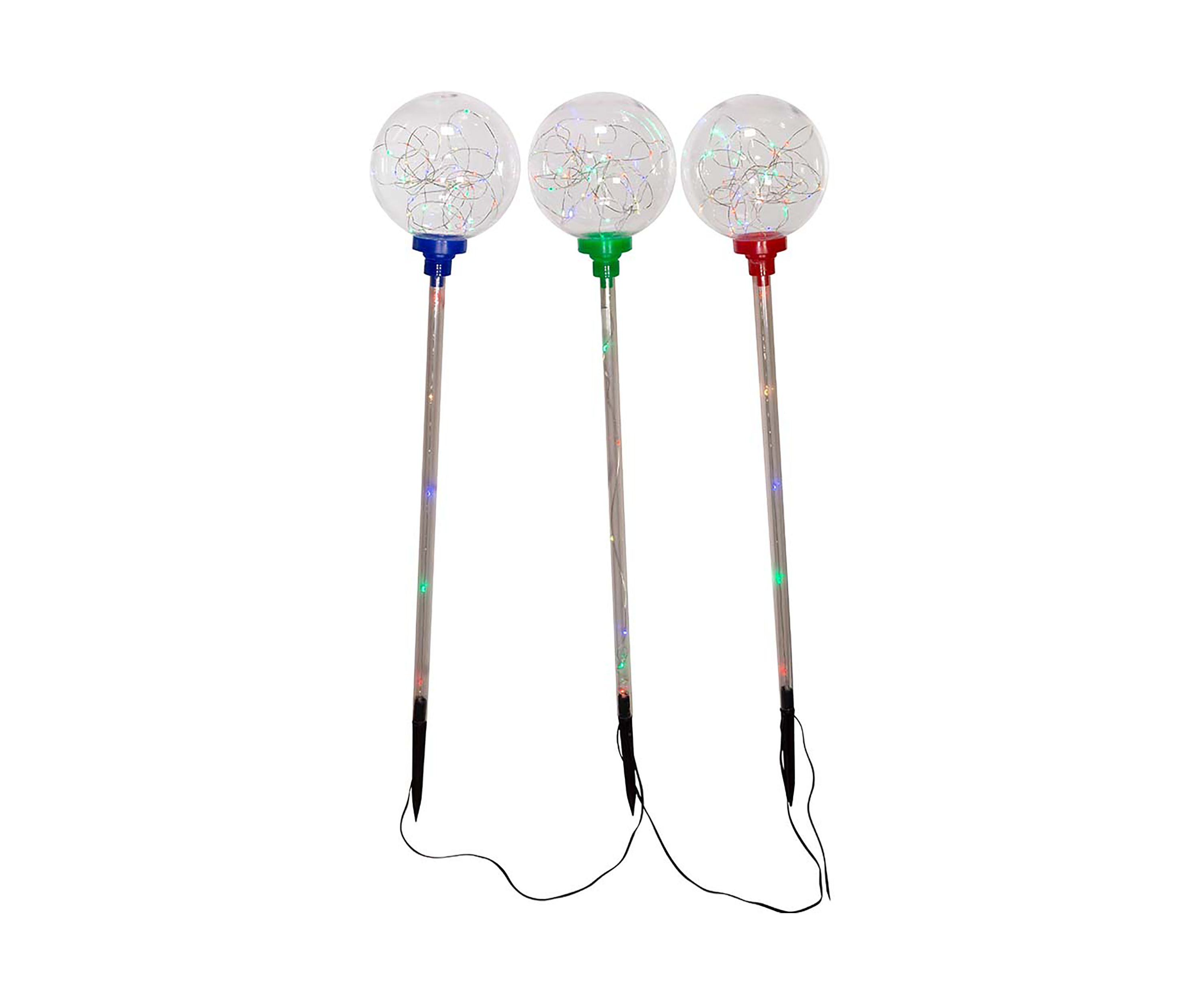  135 Light Globe Yard Stake Set with Multi Color Fairy Light 