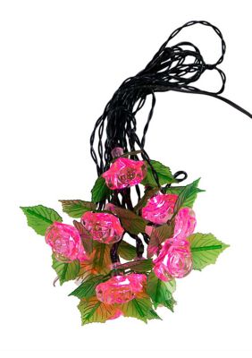 Kurt S. Adler UL 10-Light LED Pink Rose Light Set