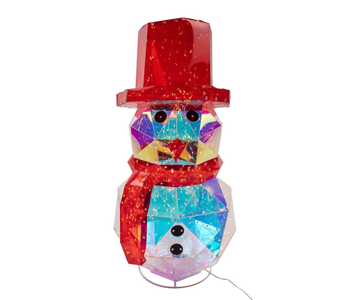 Kurt Adler 24-Inch 300-Light Warm White Fairy LED Iridescent Snowman