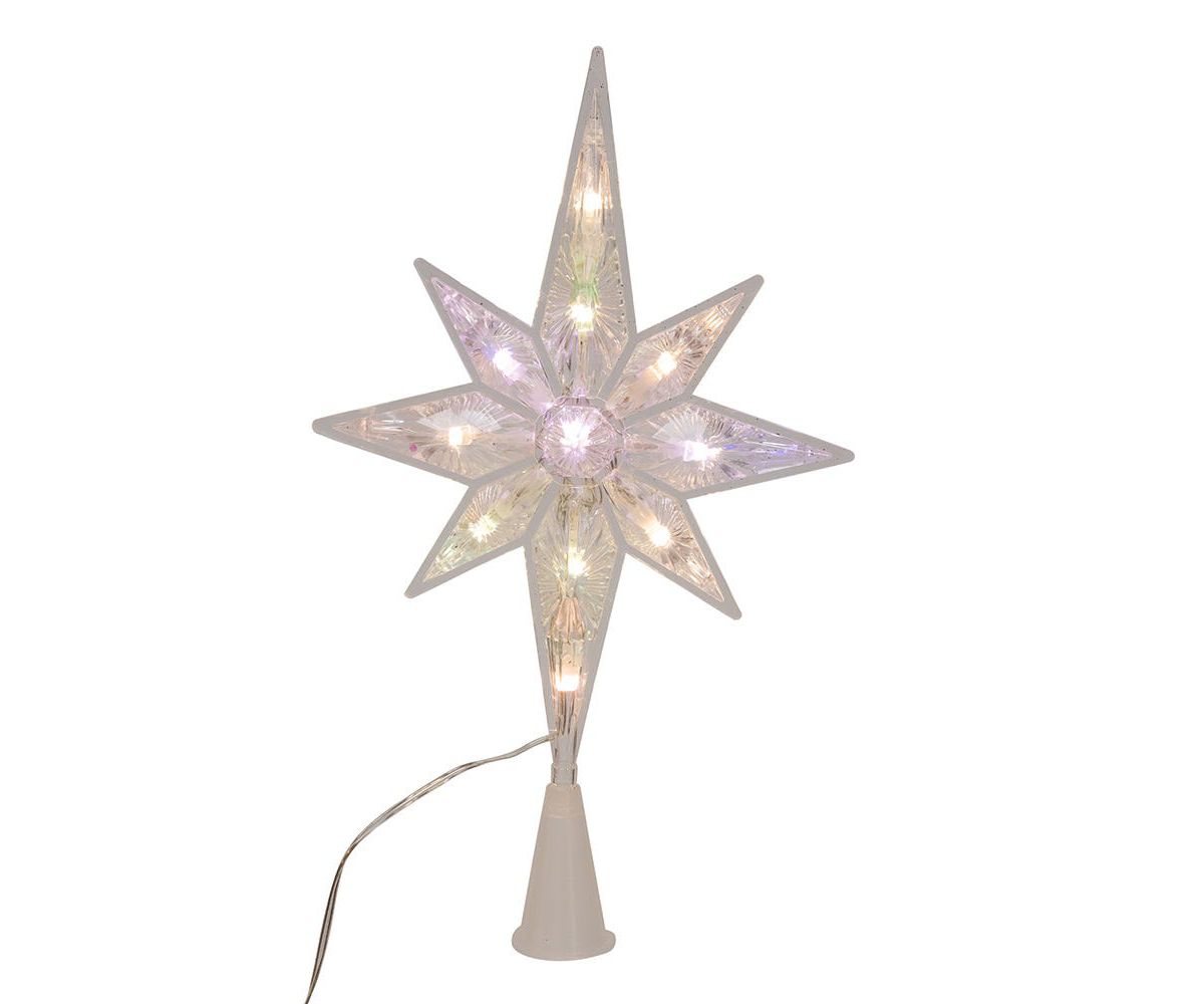 12.6-Inch 11-Light Dual Color LED With Color Effect Remote Control Star Tree Topper
