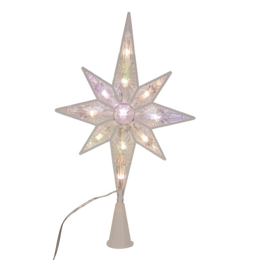 12.6-Inch 11-Light Dual Color LED With Color Effect Remote Control Star Tree Topper