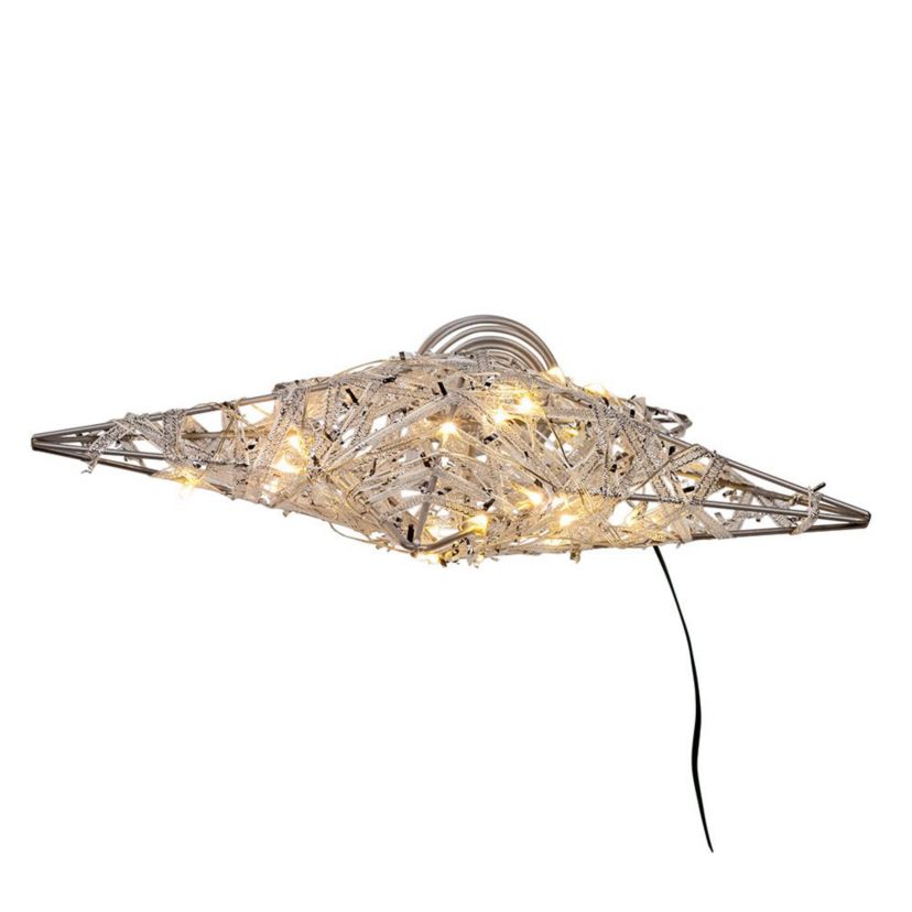 10.5-Inch 30-Light Warm White LED Fairy Light 5-Point Star Tree Topper
