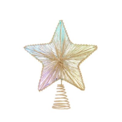 Kurt S. Adler 11.5-Inch 27-Light Multicolor LED Star Tree Topper, Gold
