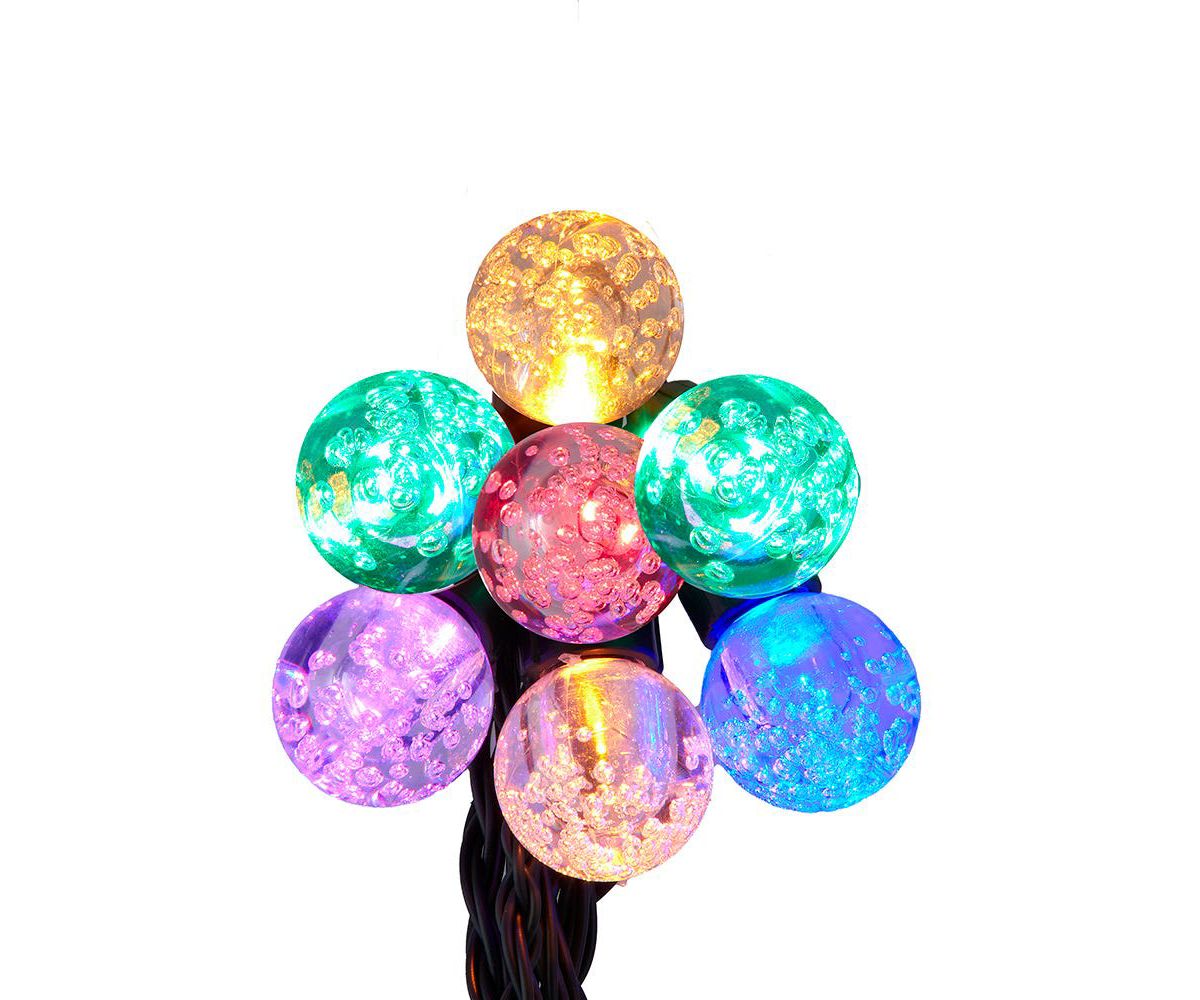 40-Light Warm White LED G40 Globe Yard Stakes, 10-Piece Set
