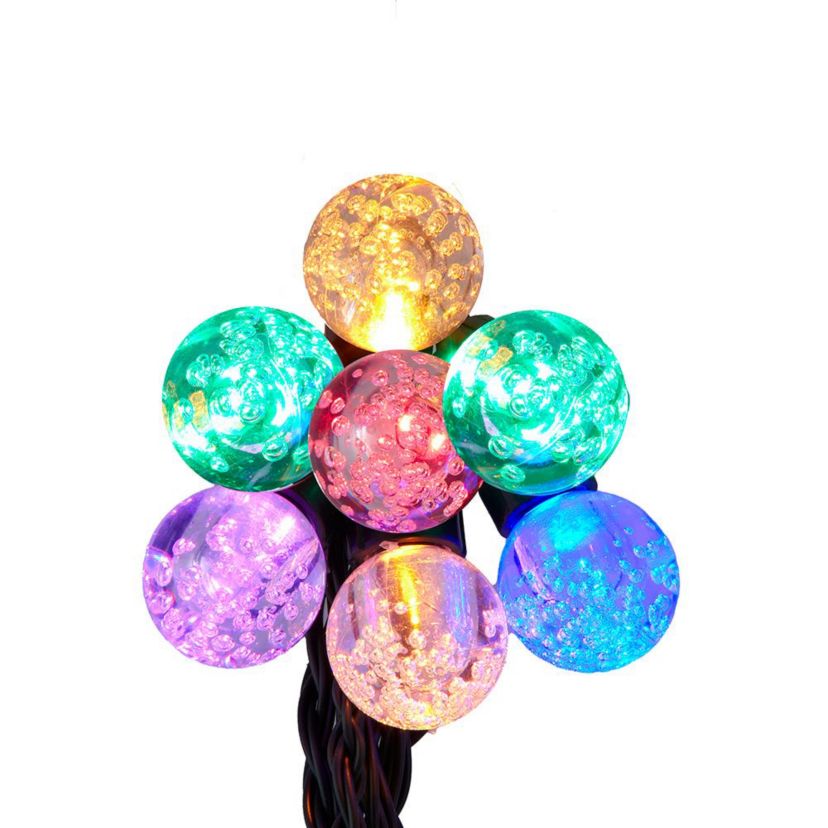 40-Light Warm White LED G40 Globe Yard Stakes, 10-Piece Set