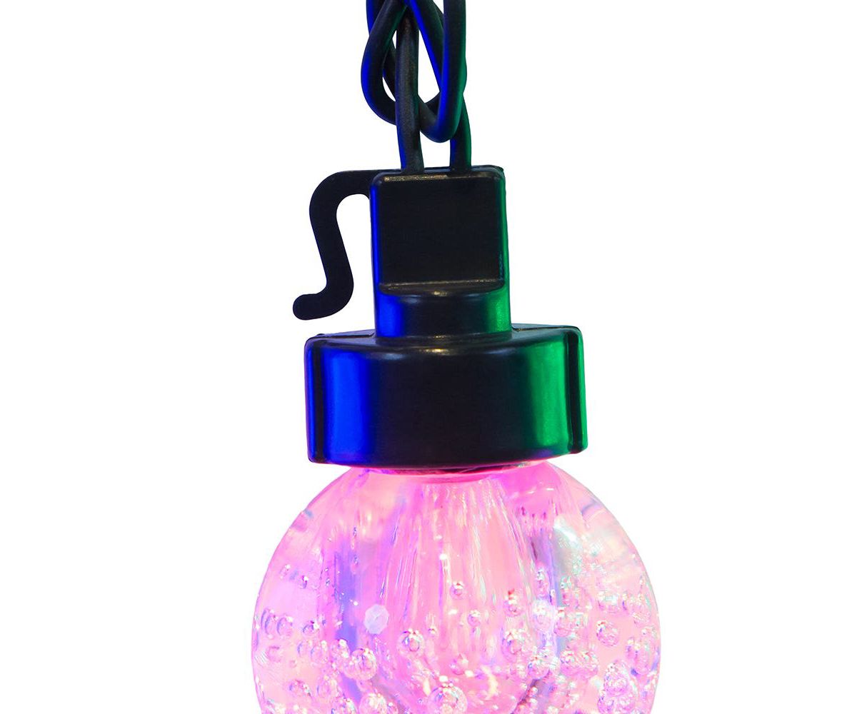 40-Light Warm White LED G40 Globe Yard Stakes, 10-Piece Set