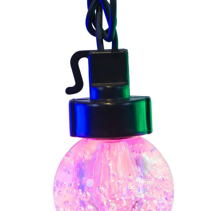 40-Light Warm White LED G40 Globe Yard Stakes, 10-Piece Set