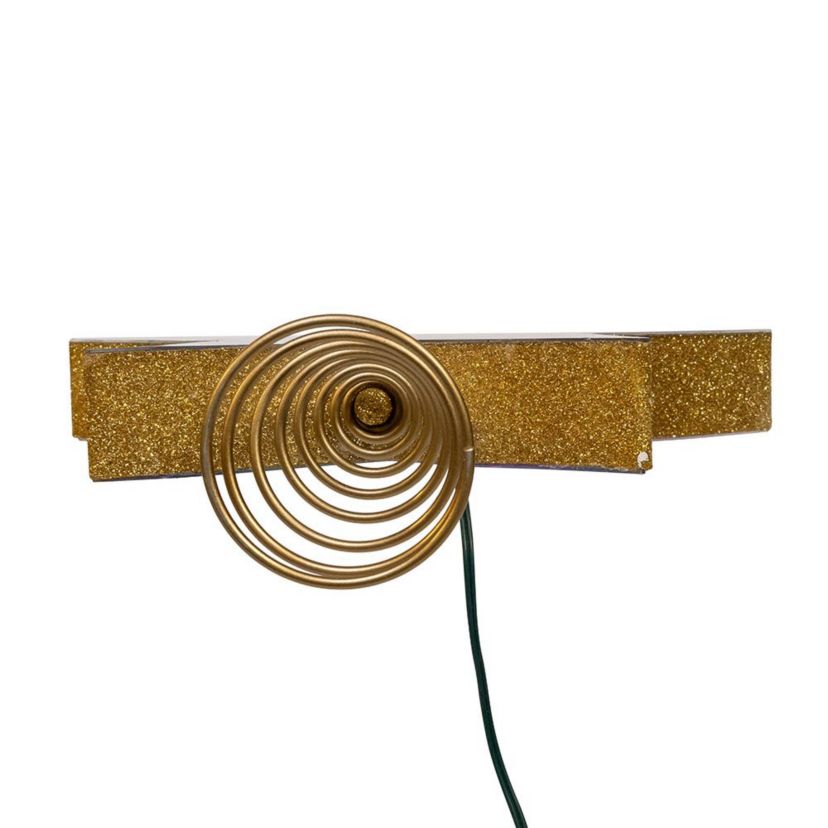 11.5-Inch UL 22-Light Multicolor Infinity Effect SMD LED Gold Glitter 5-Point Star Tree Topper