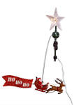 19.7-Inch LED Star Tree Topper with Rotating Santa