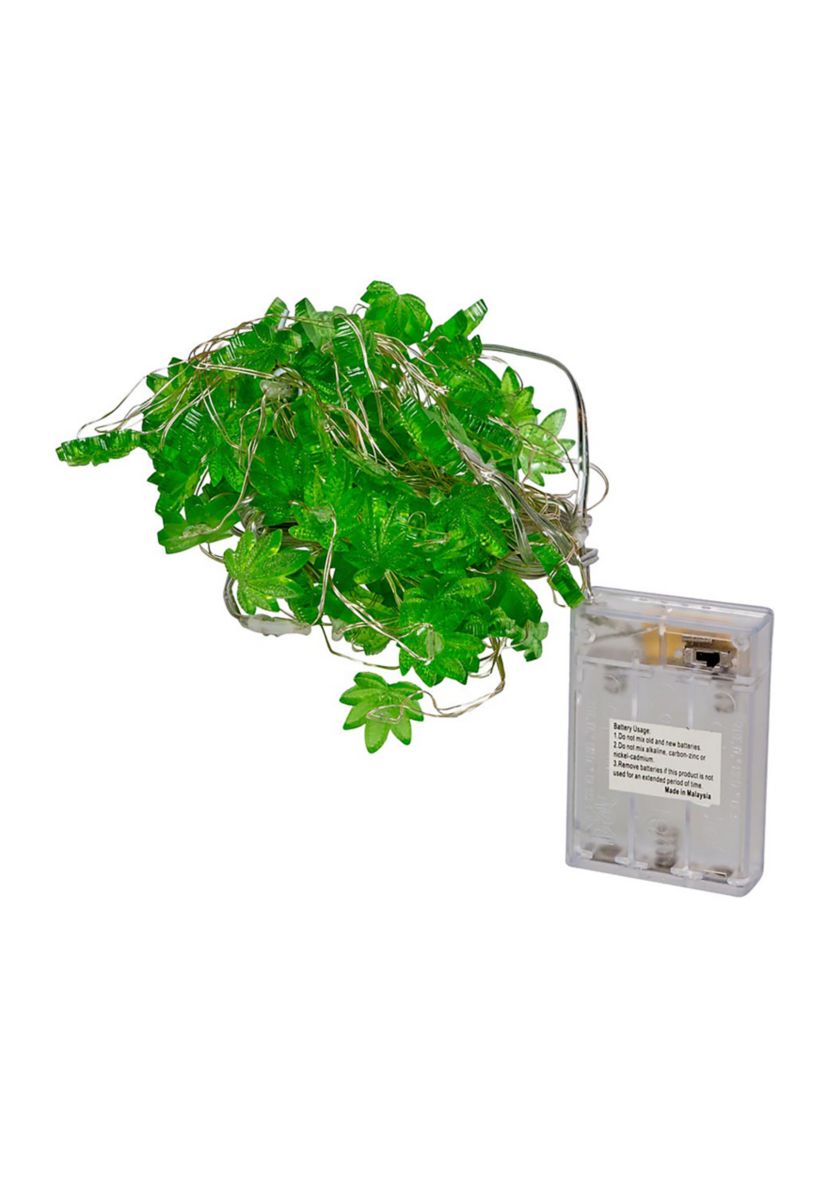 84-Light 7-Drop Battery-Operated Cannabis Cartoon Light Set