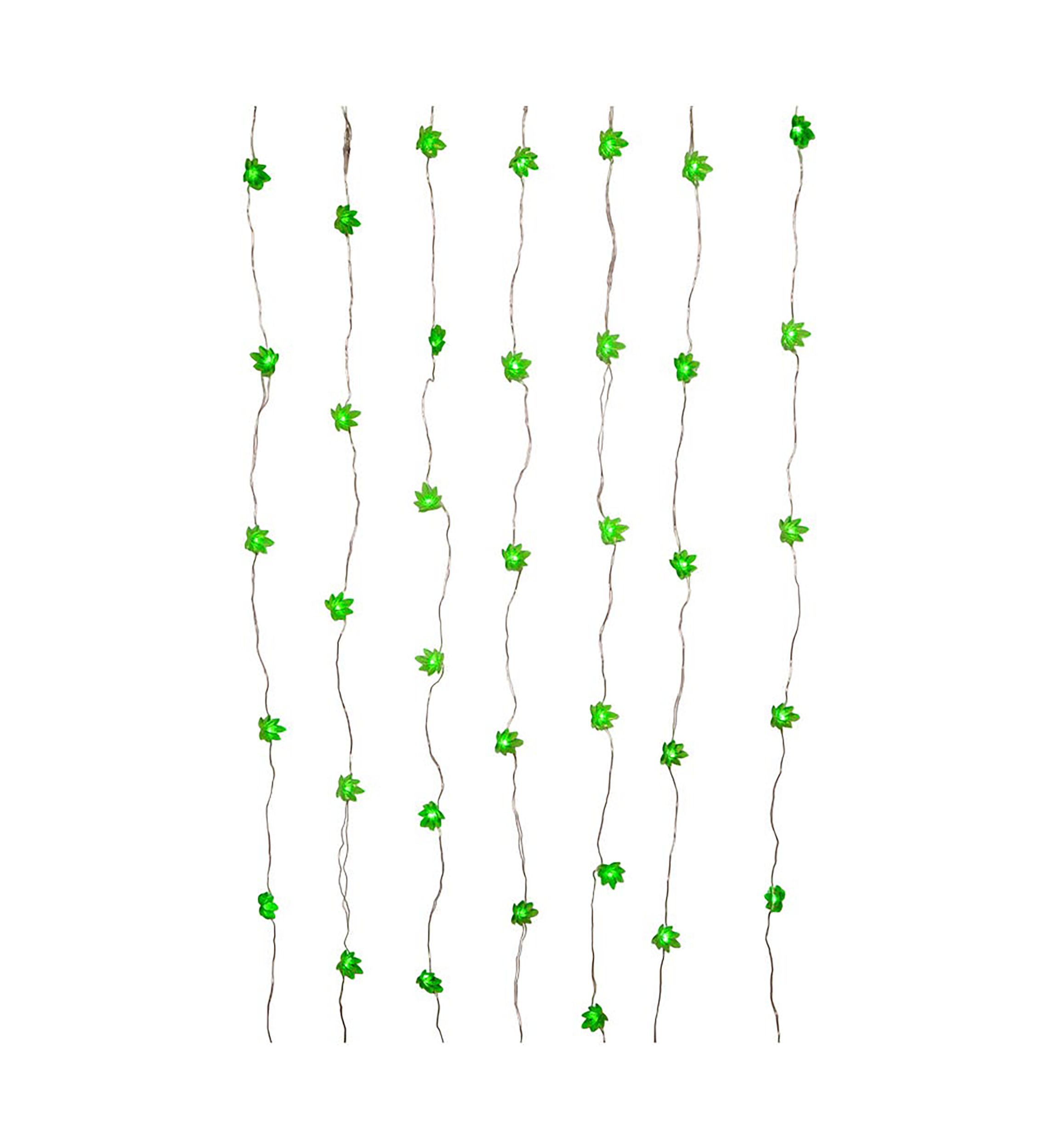 84-Light 7-Drop Battery-Operated Cannabis Cartoon Light Set