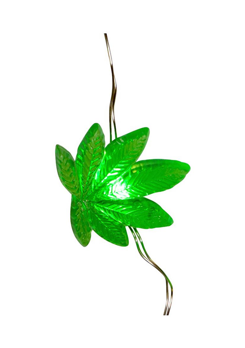 84-Light 7-Drop Battery-Operated Cannabis Cartoon Light Set