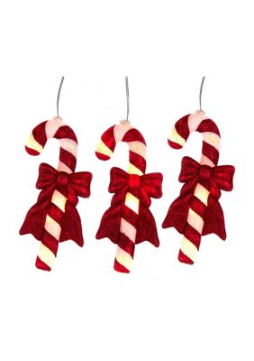 Kurt S. Adler 5-Piece Candy Cane Light Set, Red