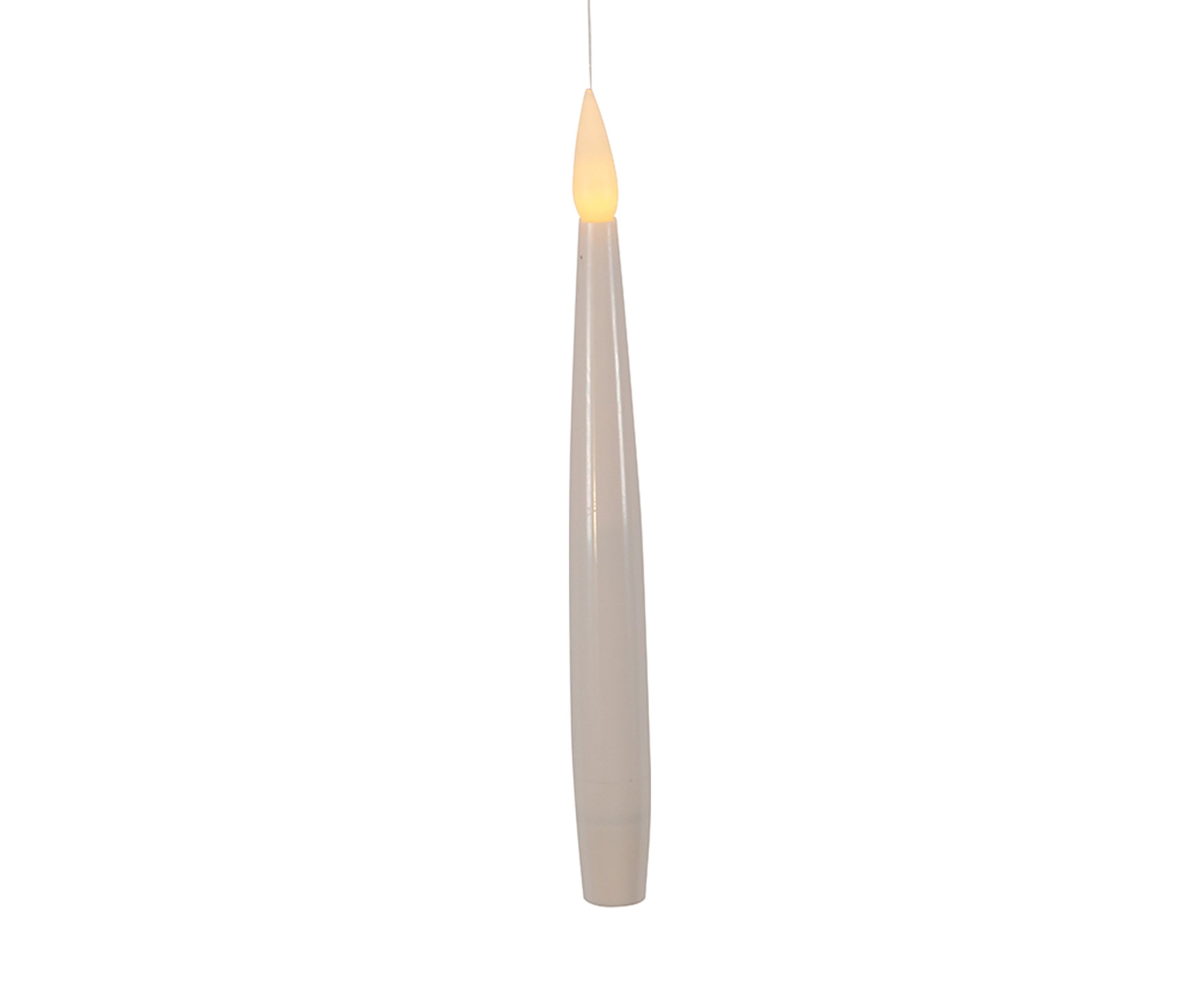 Battery-Operated 6-Inch Floating Candles with String 10-Piece Ornament Set