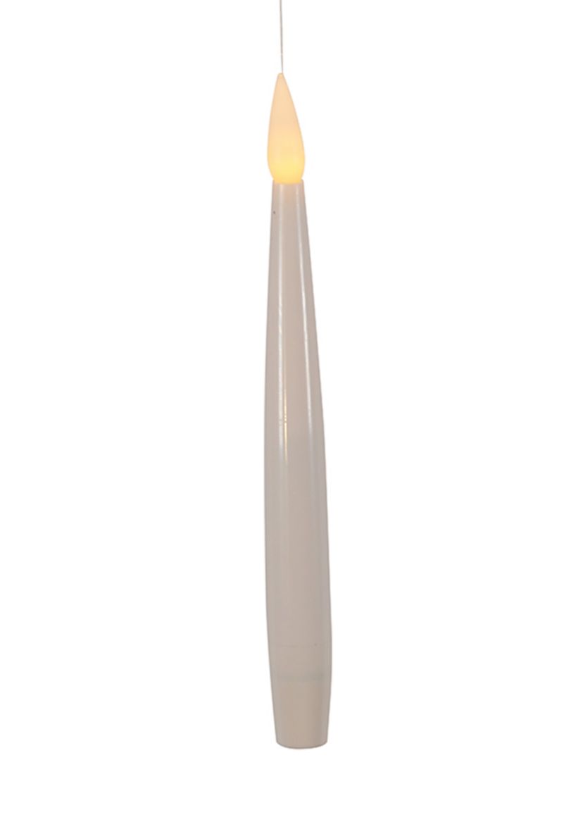 Battery-Operated 6-Inch Floating Candles with String 10-Piece Ornament Set