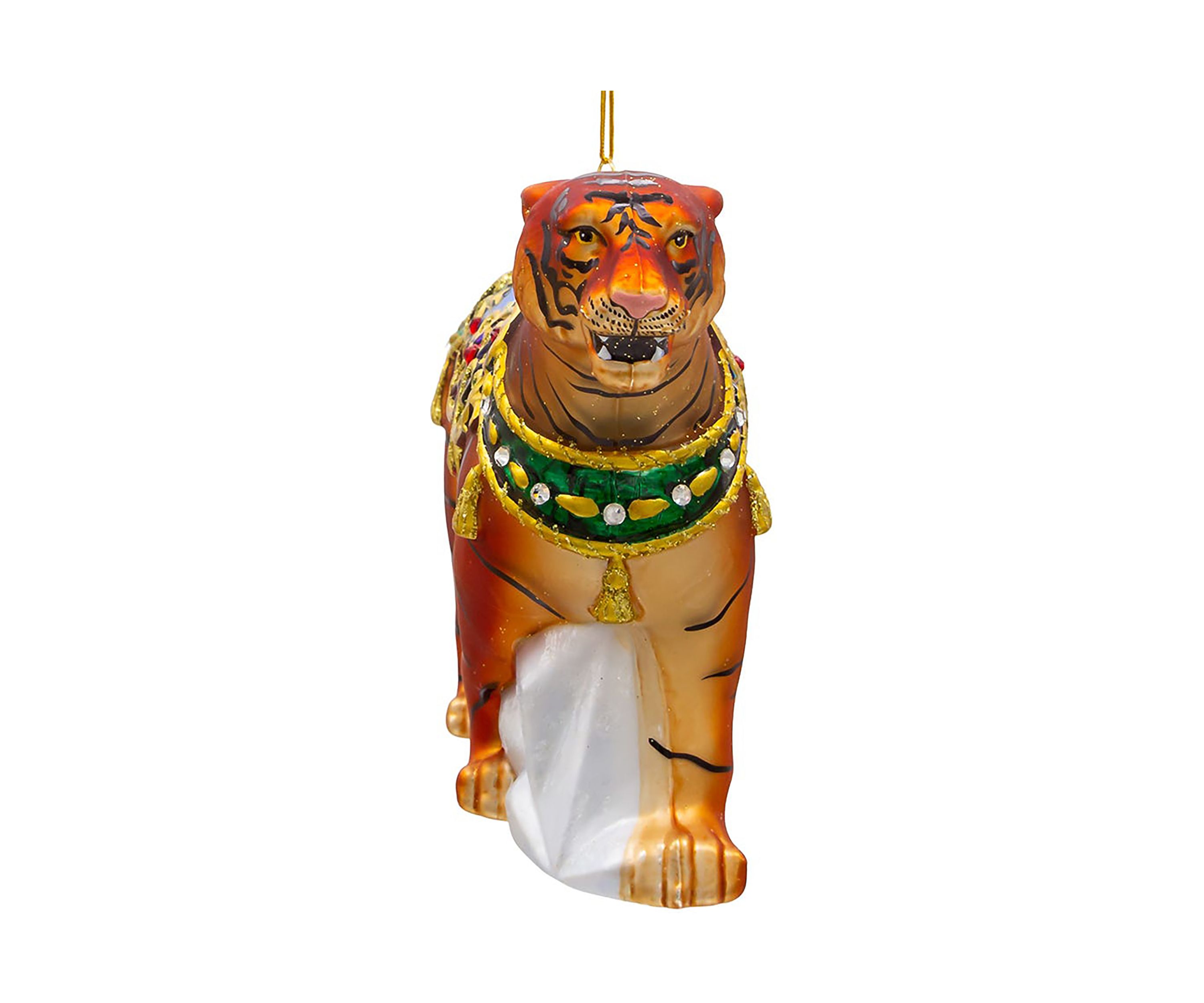 6.5-Inch Bellissimo Glass Tiger Ornament