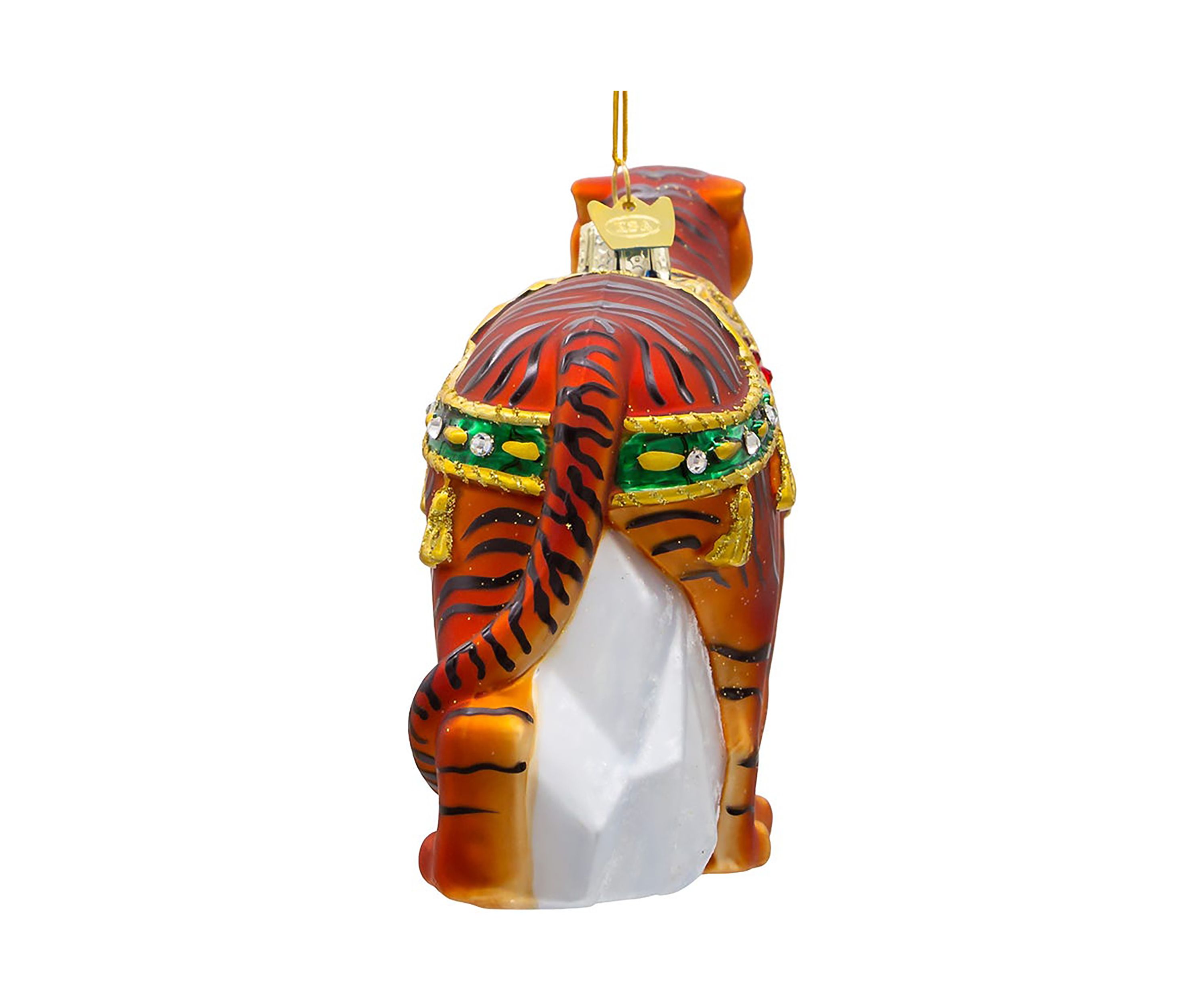 6.5-Inch Bellissimo Glass Tiger Ornament