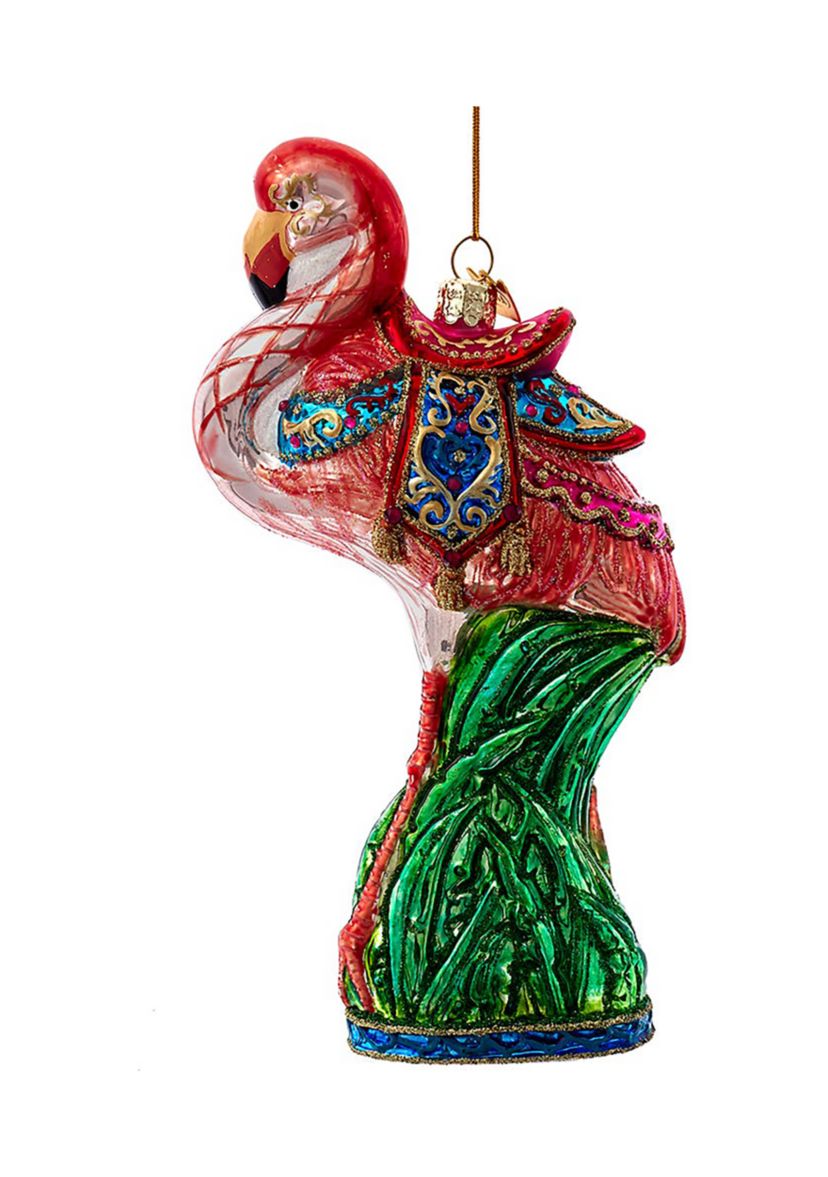 7-Inch Bellissimo Glass Flamingo Ornament