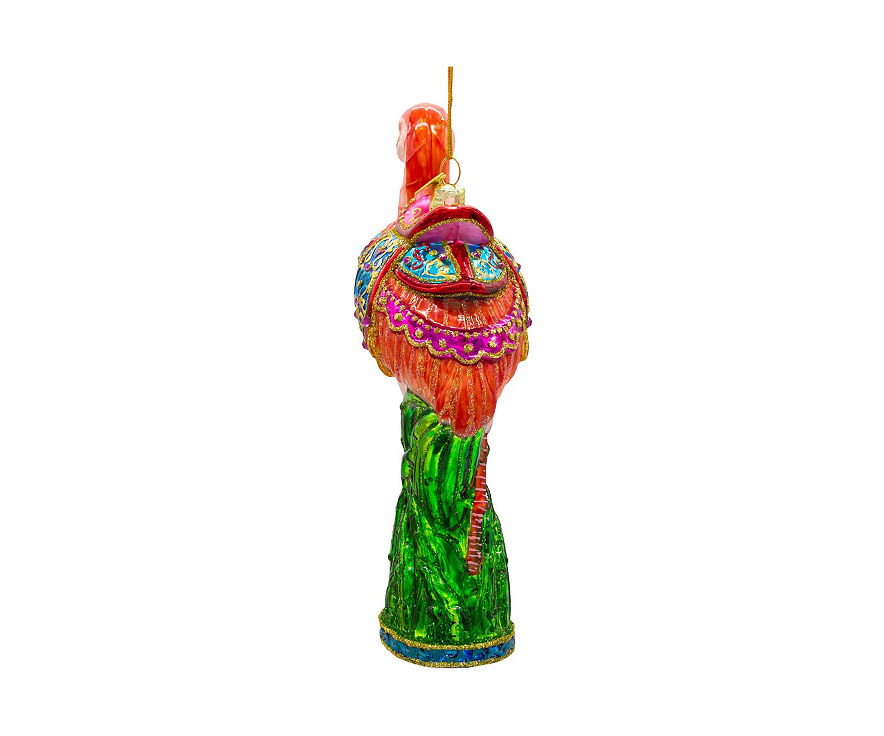 7-Inch Bellissimo Glass Flamingo Ornament