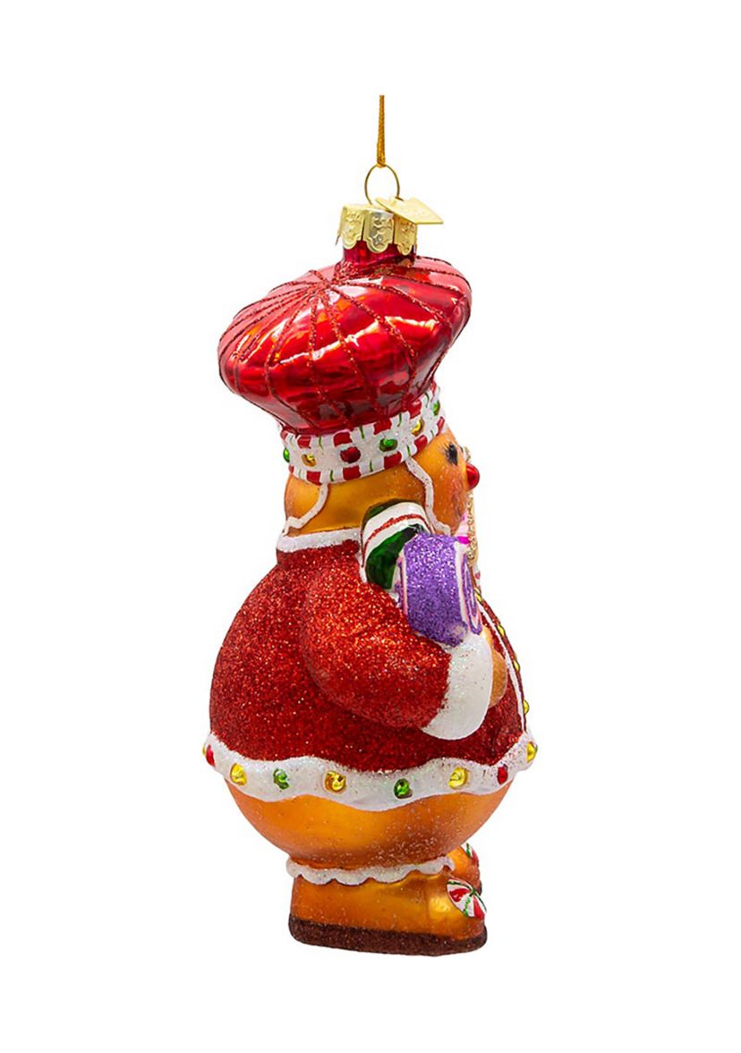 6-Inch Bellissimo Glass Gingerbread Ornament