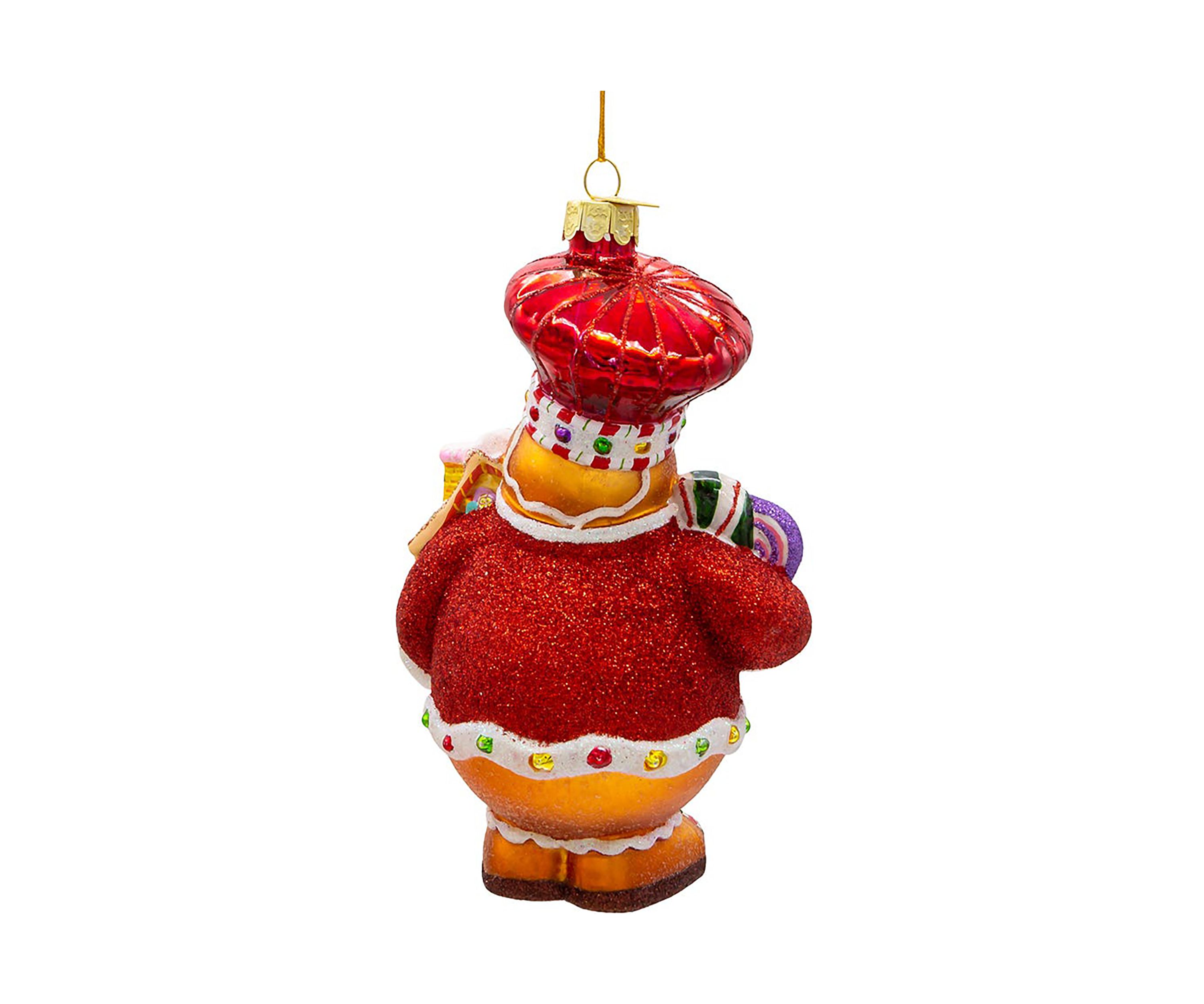 6-Inch Bellissimo Glass Gingerbread Ornament