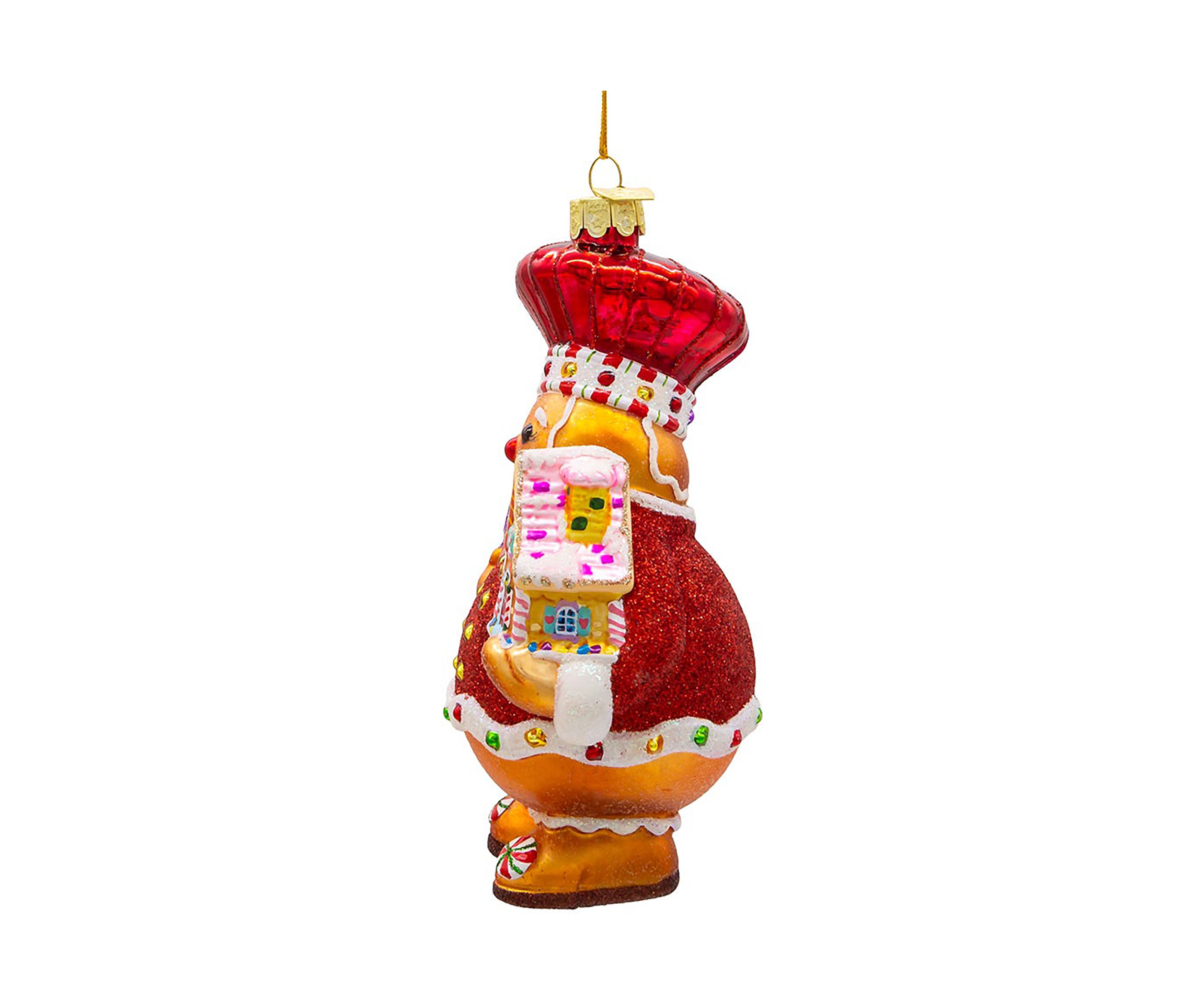 6-Inch Bellissimo Glass Gingerbread Ornament