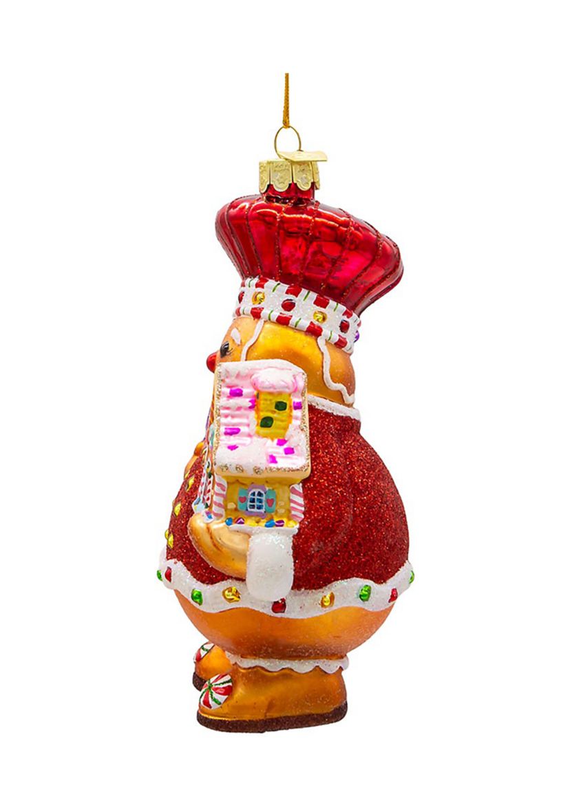 6-Inch Bellissimo Glass Gingerbread Ornament