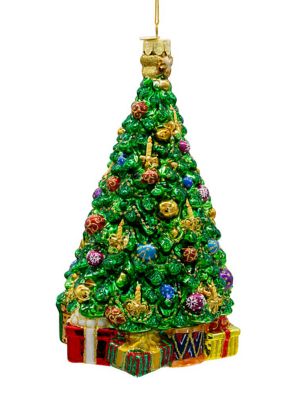 7.5-Inch Bellissimo Glass Christmas Tree Ornament