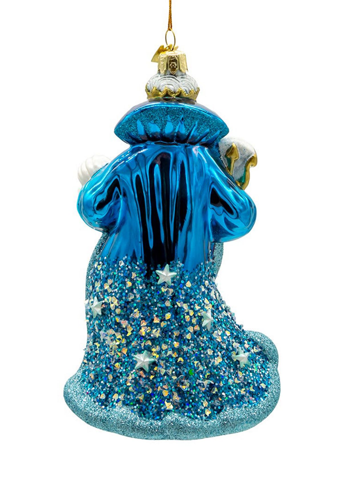 7-Inch Bellissimo Glass Under The Sea Santa Ornament