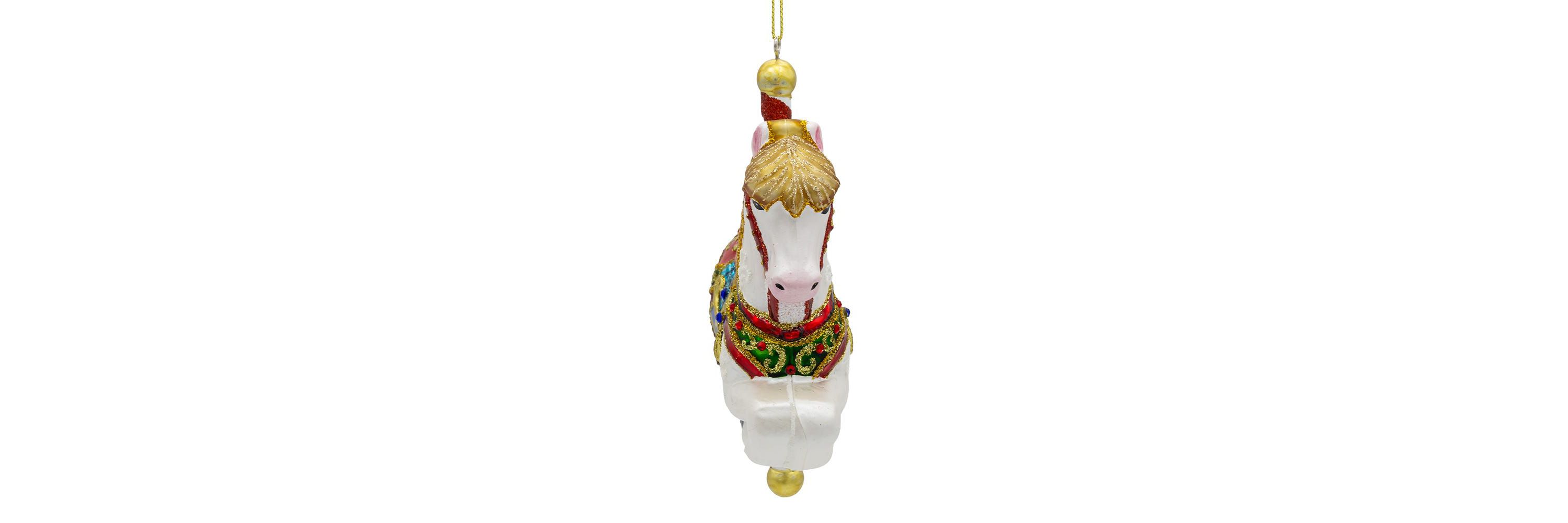 6-Inch Bellissimo Glass Carousel Horse Ornament