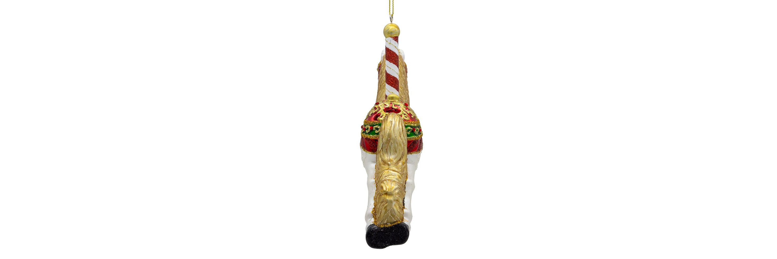 6-Inch Bellissimo Glass Carousel Horse Ornament