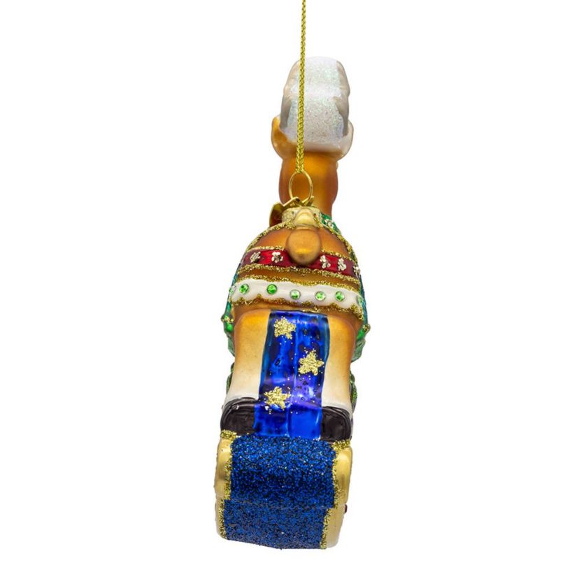 5.5-Inch Bellissimo Glass Rocking Deer Ornament